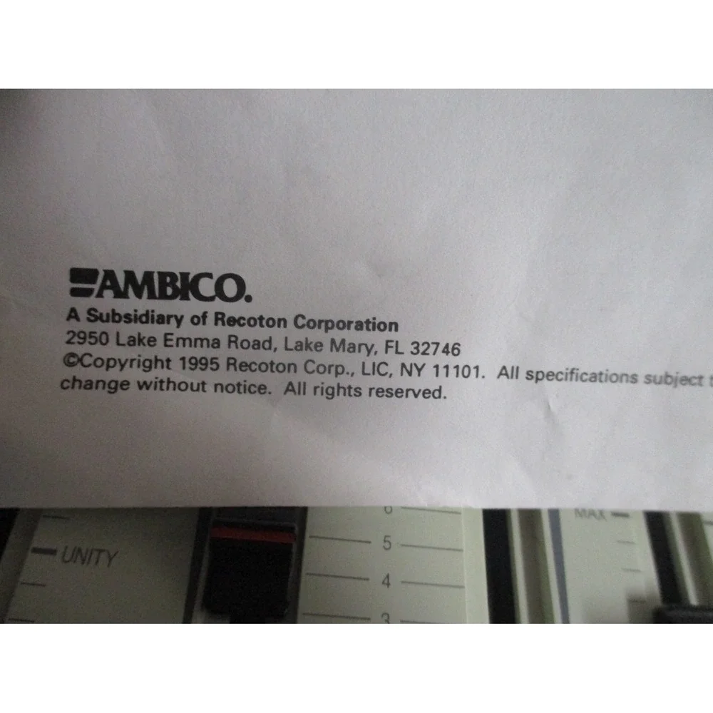 Vintage 90's AMBICO Editing A/V Processor V-6321